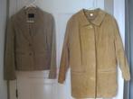Taifun, Vero Moda: suede jas:mt S + 42 + suede hoedje:mt 57, Kleding | Dames, Jassen | Zomer, Bruin, Maat 42/44 (L), Ophalen of Verzenden