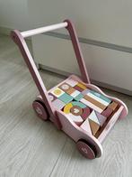 Little Dutch Blokkenkar / Roze, Kinderen en Baby's, Speelgoed | Houten speelgoed, Ophalen, Zo goed als nieuw