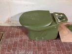 Retro Groene Toiletpot, wc-rol houder en fonteintje, Doe-het-zelf en Verbouw, Sanitair, Ophalen, Gebruikt, Toilet