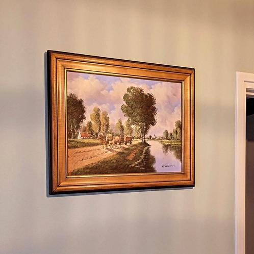 Origineel schilderij van Herman Verlinden (België) uit 1980, Antiek en Kunst, Kunst | Schilderijen | Klassiek, Ophalen of Verzenden