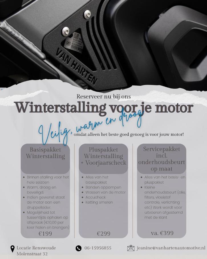 Winterstalling voor jouw motor – droog & beveiligd!, Motoren, Accessoires | Overige, Ophalen