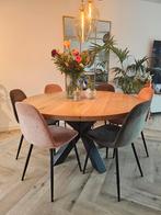 6 velvet eetkamerstoelen, Huis en Inrichting, Stoelen, Ophalen, Gebruikt, Overige kleuren, Vier