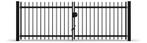 Dubbele stalen draaipoort 250x200 ABC Hercules zwart, Ophalen, Staal, Nieuw, 150 tot 200 cm