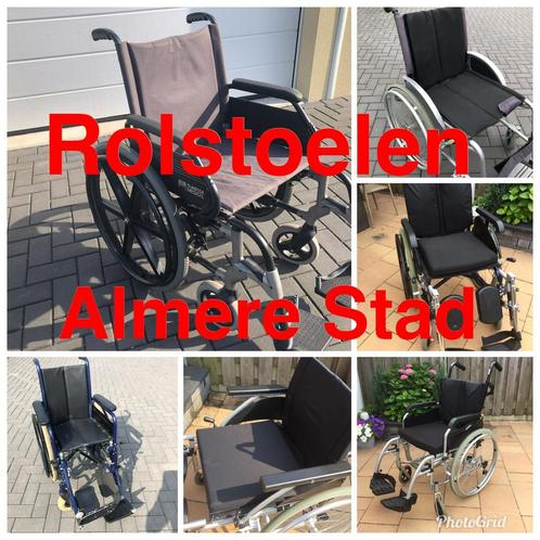 Rolstoelen Almere Stad altijd ruim 100 stuks op voorraad, Diversen, Rolstoelen, Zo goed als nieuw, Handbewogen rolstoel, Inklapbaar