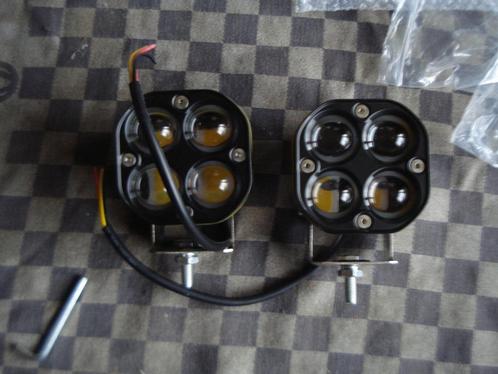 Oldtimer 2 Led Verstralers met Geel en Wit licht, Auto-onderdelen, Verlichting, Nieuw, Ophalen of Verzenden