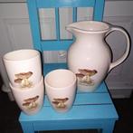 Jet Ter Steege kan met 3 bekers autumnal colour, Huis en Inrichting, Keuken | Servies, Ophalen, Gebruikt, Overige typen, Overige stijlen
