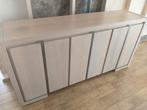 eiken dressoir ( massief) met rvs schuifdeuren, Huis en Inrichting, Ophalen, Gebruikt, 25 tot 50 cm, 200 cm of meer