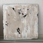 Abstract schilderij op hout 19,5x19,5 cm, Verzenden