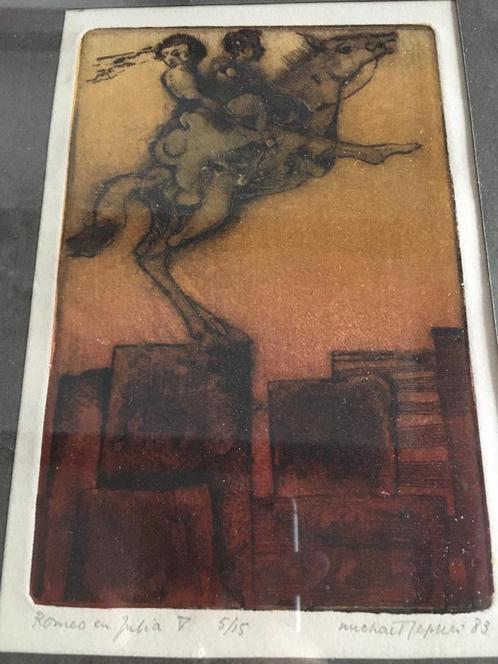 Ets Romeo Julia M. Jepkes William Shakespeare Kermisman PPST, Antiek en Kunst, Kunst | Etsen en Gravures, Verzenden