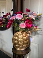Luxe vaas Schild met Zijden bloemen Set Compleet Zijde, Ophalen of Verzenden, Nieuw
