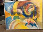 Kleurrijk Abstract Schilderij, Antiek en Kunst, Ophalen of Verzenden