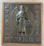 Bronzen Tabernakel Plaat Aartsengel S. Michael, Antiek en Kunst, Curiosa en Brocante, Ophalen of Verzenden