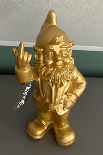 2 stuks Stoobz tuinkabouter goud middelvinger nieuw in doos! beschikbaar voor biedingen
