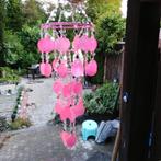 Schelpenhanger met roze capiz schelpen, Ophalen, Gebruikt