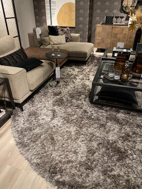 Riviera Maison vloerkleed rond, Cecil, bruin, 320cm, Huis en Inrichting, Stoffering | Tapijten en Kleden, Zo goed als nieuw, 200 cm of meer