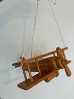 Retro vintage houten vliegtuiglamp | kinderkamer, kinderlamp, Vintage, Ophalen of Verzenden, Zo goed als nieuw, Minder dan 50 cm