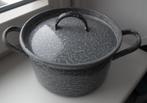vintage grijs gewolkte email pan (voor decoratief gebruik), Ophalen of Verzenden