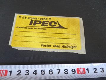 sticker IPEC Faster than Airfreight  beschikbaar voor biedingen