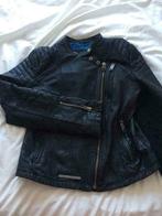 Superdry zwart leren dames biker Jack jas M, Maat 38/40 (M), Zwart, Gedragen, Superdry