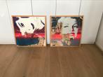 Twee zeefdrukken, modern, pop art, Ward Nicolaas, Antiek en Kunst, Ophalen