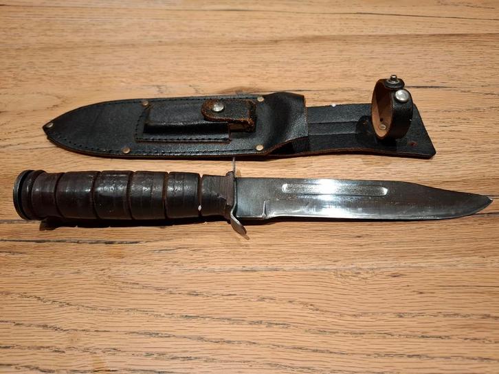 KA-BAR USMC Mes met Schede - WOII/Korea, Antiek en Kunst, Antiek | Overige Antiek, Ophalen of Verzenden