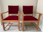 2 eiken fauteuils, Gebruikt, Twee, Bruin, Ophalen of Verzenden