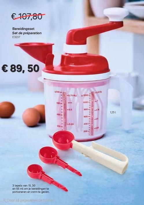 TUPPERWARE Duo Chef met Click & Scoop Meng-Mix-Kneden-Bal, Huis en Inrichting, Keuken | Tupperware, Nieuw, Overige typen, Ophalen of Verzenden