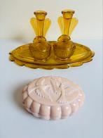Art Deco toilet set glas, Ophalen of Verzenden