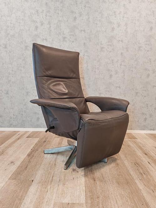Prachtige leren Jori design relax fauteuil, Huis en Inrichting, Fauteuils, Zo goed als nieuw, Leer, 50 tot 75 cm, Ophalen of Verzenden