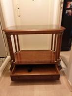 Salontafel op wielen met glas, Antiek en Kunst, Ophalen of Verzenden