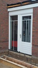 Tuindeur met Raam - 90x228cm, Doe-het-zelf en Verbouw, Deuren en Horren, Ophalen of Verzenden