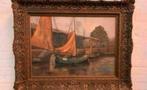 Schilderij Skûtsjesilen schilder J.C.Marree 1935 Olieverf, Antiek en Kunst, Kunst | Schilderijen | Klassiek, Ophalen of Verzenden
