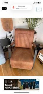 Fauteuil, leer, gekocht bij Mokana Enschede, Huis en Inrichting, Ophalen of Verzenden, Zo goed als nieuw, 75 tot 100 cm