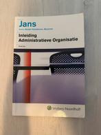 Inleiding Administratieve Organisatie - Jans, Ophalen of Verzenden, Gamma, Gelezen, HBO