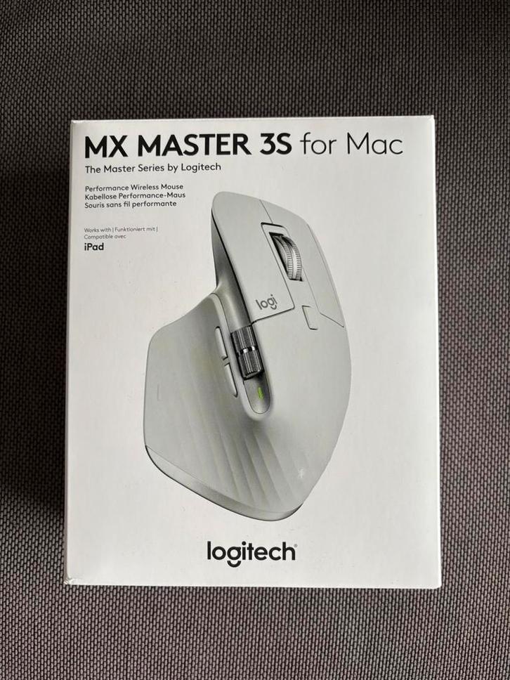 Logitech MX Master 3S for Mac, wit, te koop, Computers en Software, Muizen, Gebruikt, Muis, Rechtshandig, Draadloos, Ergonomisch