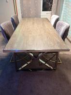 Richmond Tafel + 4 Verzwaarde Stoelen, Huis en Inrichting, Tafels | Eettafels, Ophalen, 200 cm of meer, 50 tot 100 cm, Zo goed als nieuw