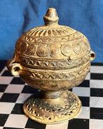 Antieke Tibetaans bronzen potje met deksel, Antiek en Kunst, Ophalen of Verzenden, Brons