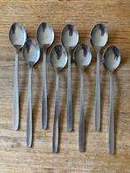 8 lange lepels rvs sorbetlepels ijslepels (lengte 18,5 cm), Gebruikt, Ophalen of Verzenden, Rvs of Chroom, Vaatwasserbestendig