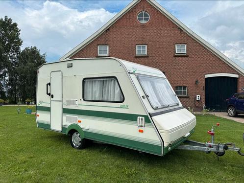 Delta 3900EK 1995 enkele bedden, Caravans en Kamperen, Caravans, Bedrijf, tot en met 4, 750 - 1000 kg, Treinzit, Delta, 2 aparte bedden