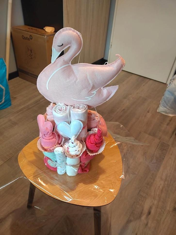 Luiertaart kraamcadeau gender reveal party cadeau meisje, Kinderen en Baby's, Kraamcadeaus en Geboorteborden, Nieuw, Kraamcadeau
