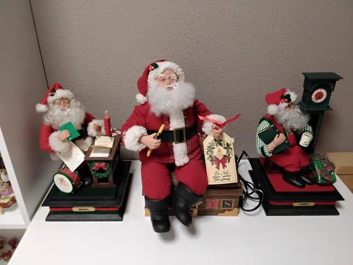 3 x leuke gezelige kerstmannen holiday noel, Diversen, Kerst, Zo goed als nieuw, Ophalen