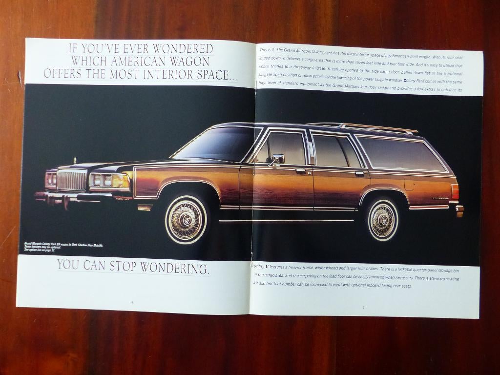 Mercury Grand Marquis 1988 brochure USA, Verzenden, Zo goed als nieuw, Overige merken