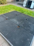 9 st rubber matten 1x1m, Sport en Fitness, Ophalen, Gebruikt