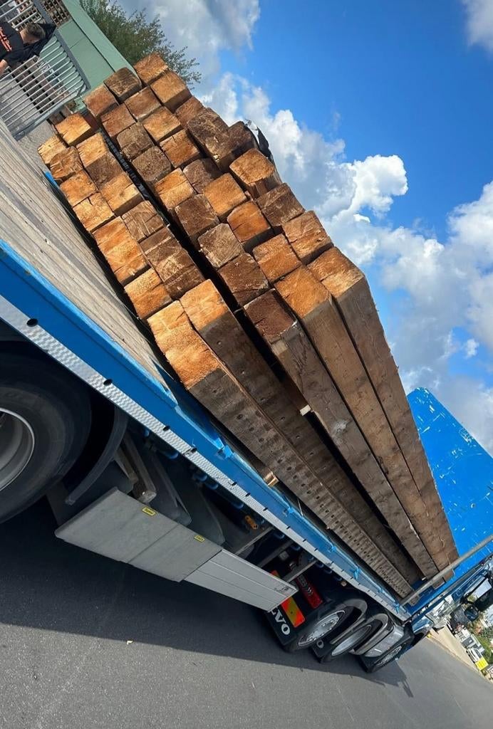 OUDE GEBINTEN OUD BALKHOUT UNIEK 17X22CM 7.50M LANG!!, Tuin en Terras, Ophalen of Verzenden, Nieuw, 250 cm of meer, Planken