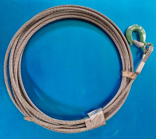 10mtr Staalkabel 8mm dik met haak 800kg, Doe-het-zelf en Verbouw, Lieren en Takels, Zo goed als nieuw, Elektrisch, Ophalen of Verzenden