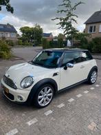Mini Cooper 1.6 ONE creme wit met zwart 2011, Auto's, Mini, Zwart, Beige, Leder, Particulier