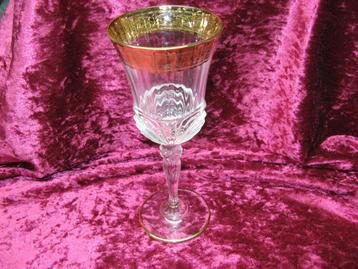 Cristal Murano goud ingelegde kristallen wijn/glas. beschikbaar voor biedingen