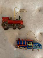 2 TREIN LOCOMOTIEVEN kerstboomhangers, Ophalen of Verzenden, Zo goed als nieuw