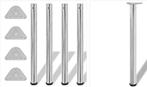 Tafelpoten  chroom, Tafelpoot, Minder dan 50 cm, 50 tot 100 cm, Rond