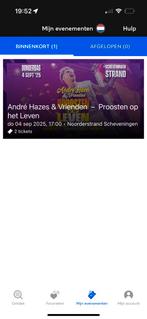 André hazes & vrienden proosten op het leven 2 tickets, Tickets en Kaartjes, Drie personen of meer
